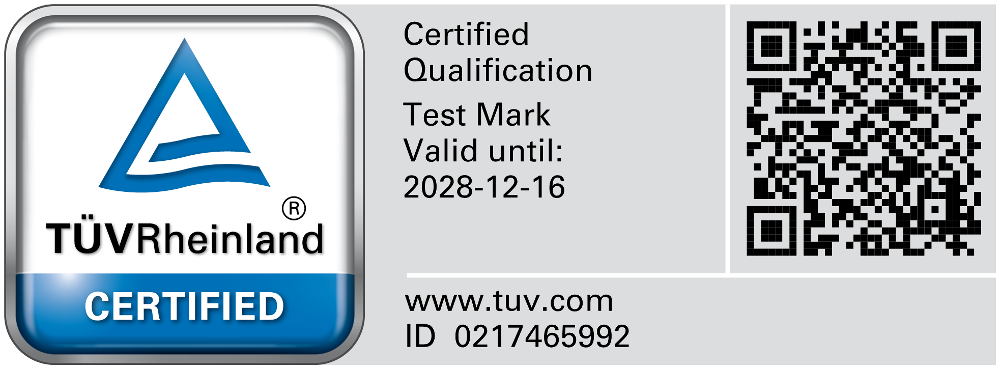 TÜV Rheinland Certified — AI Transformation Manager, valid until 2028-12-16